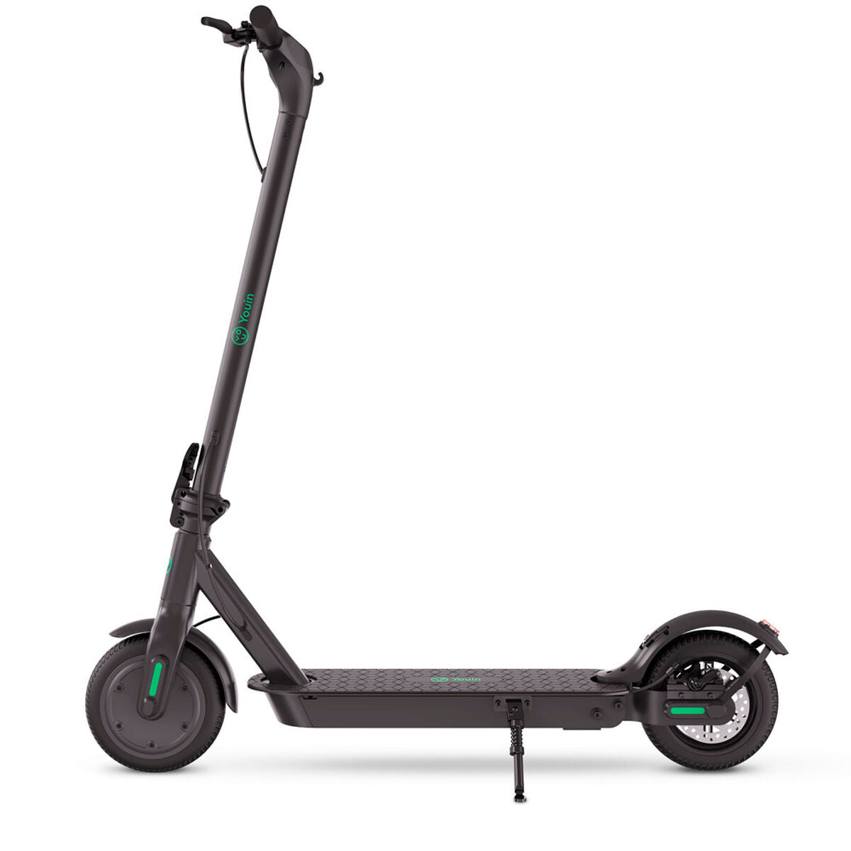 Black electric scooter on a white background. Axis-Dynamics