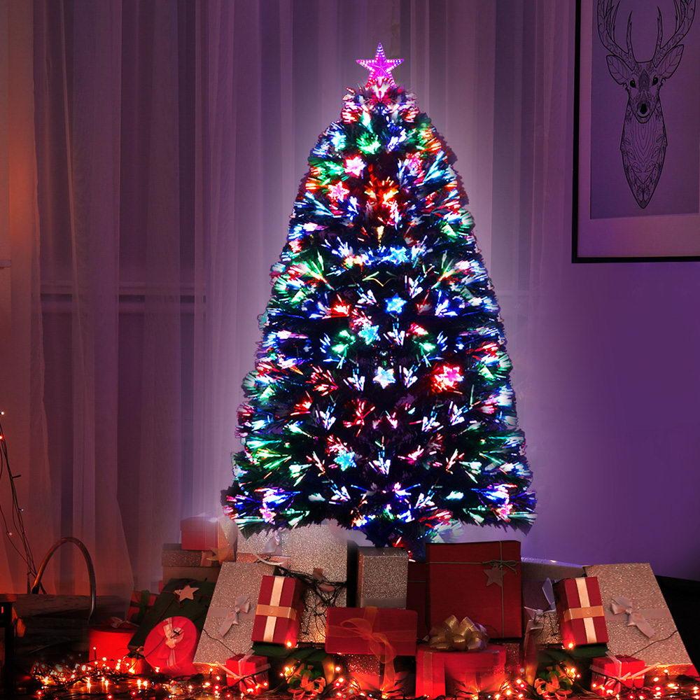 Jingle Jollys 1.2M 4FT LED Christmas Tree Xmas Optic Fiber Multi