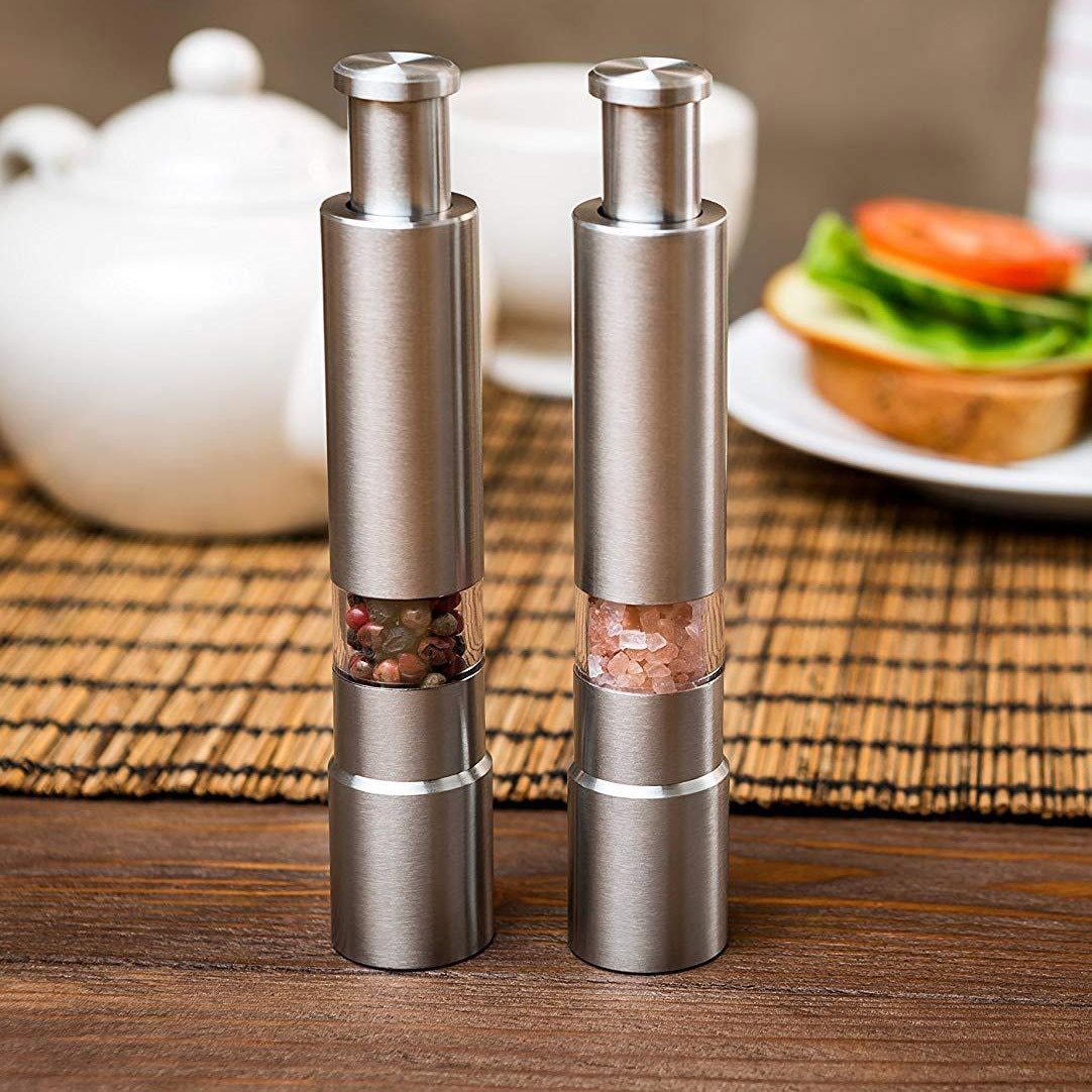 Axis-Dynamics | Premium Stainless Steel Salt and Pepper Spice Grinder