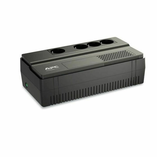 APC uninterruptible Power Supply (UPS) on a white background. high airflow mesh pc case with pre installed fans