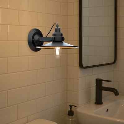 Axis-Dynamics | Wall Mounted Adjustable Swing Arm Sconce Light Fixture Flat Shade