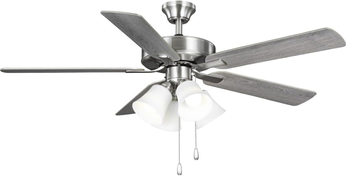 Air Pro Brushed Nickel 52 Inch Sophisticated Ceiling Fan