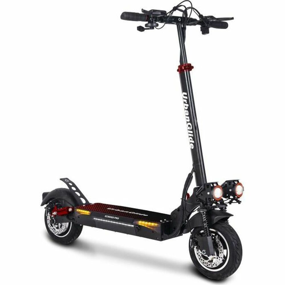 Black electric scooter with 'UrbanAir' branding on a white background