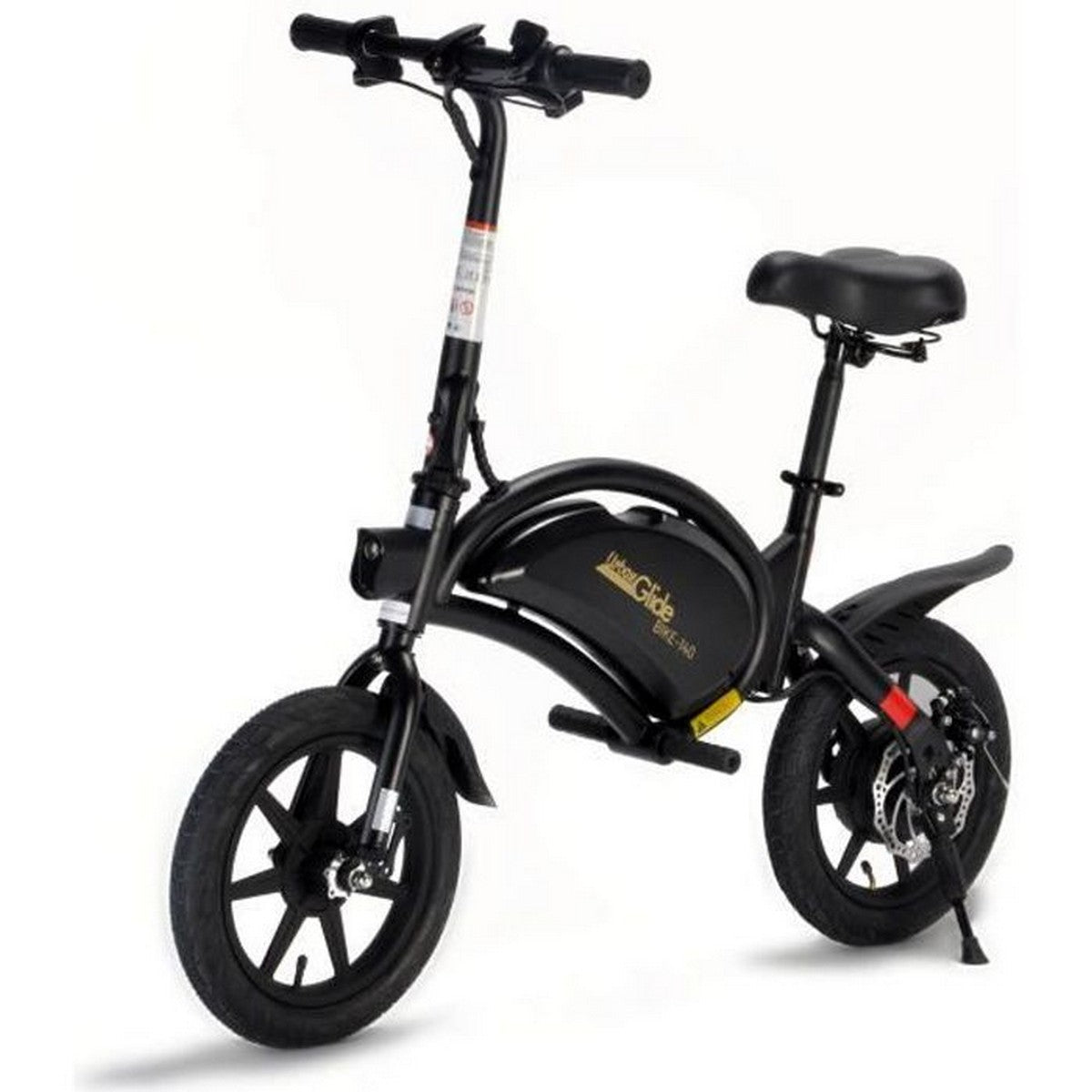 Black electric bike on a white background