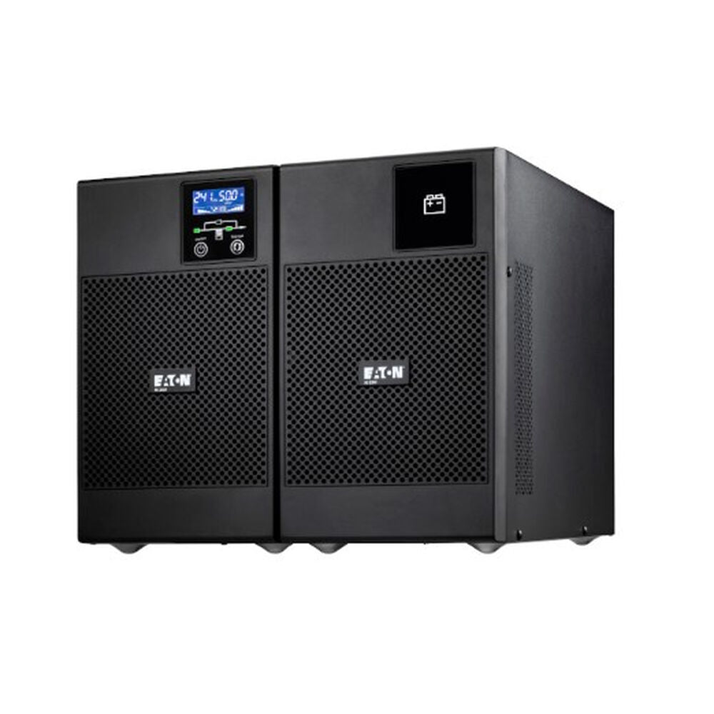 Black power supply unit with digital display on a white background