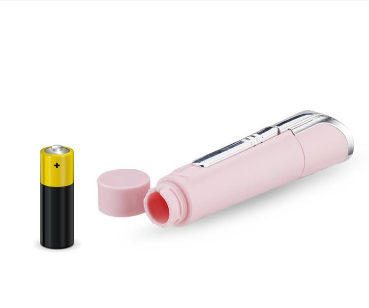 Pink lip balm with a yellow and black component on a white background. able components on a white background. Best onine retail store. Axis-Dynamics