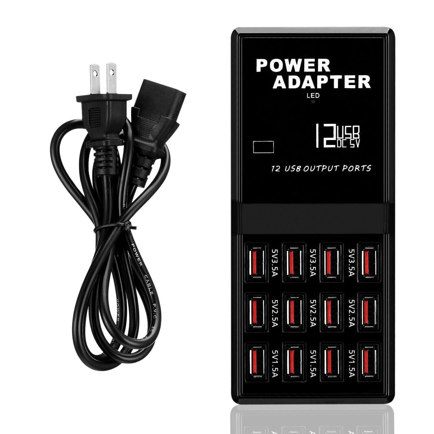 Multi 12 Port USB Charging Station Hub Desktop Wall Cell Phone Charger | Axis-Dynamics