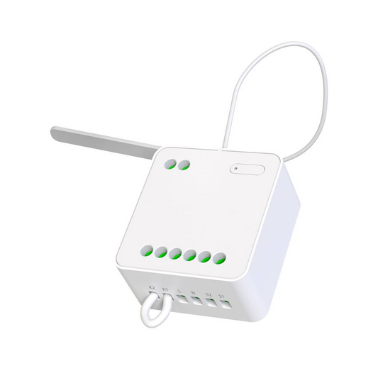 White electronic device with antennas on a white background