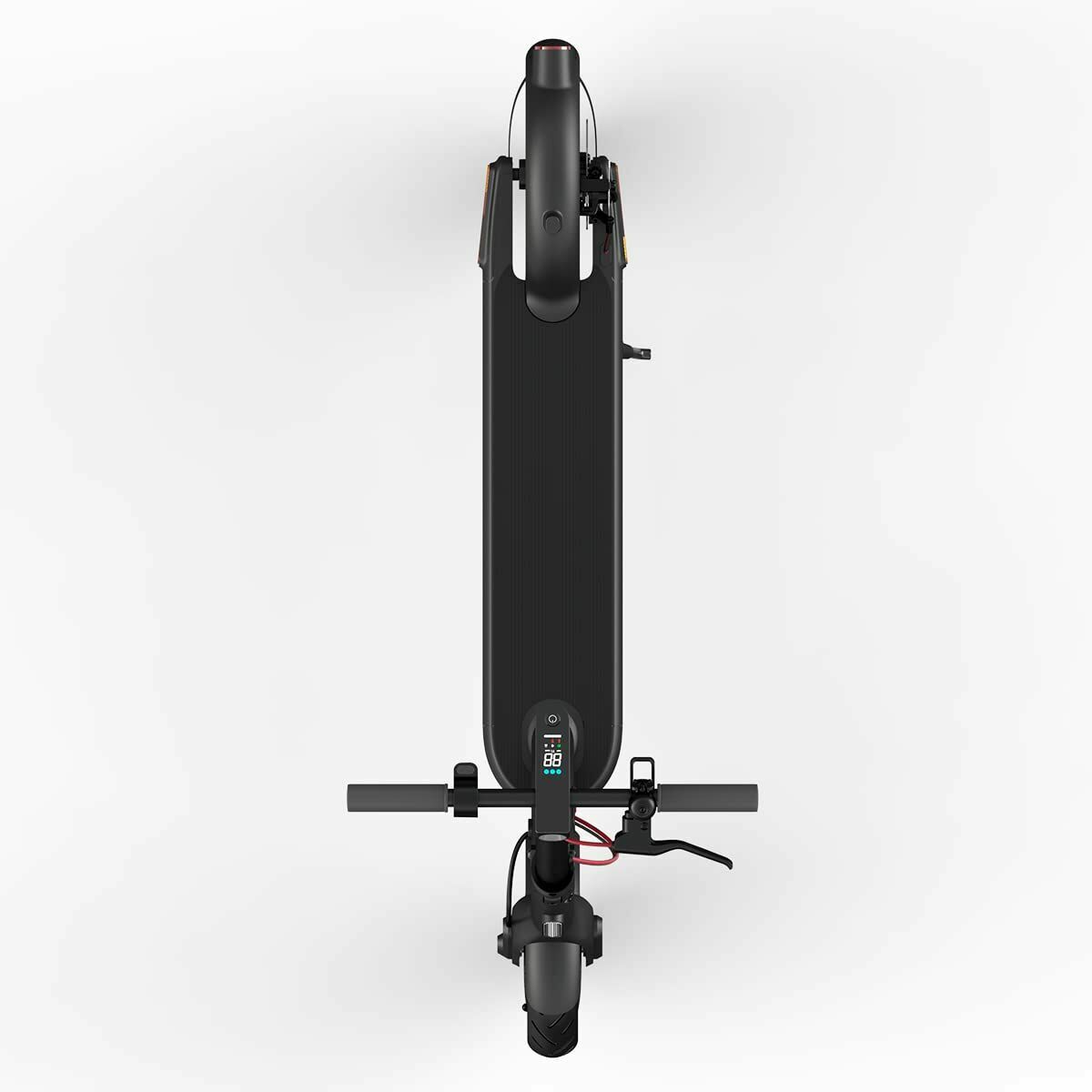 Black electric scooter on a white background