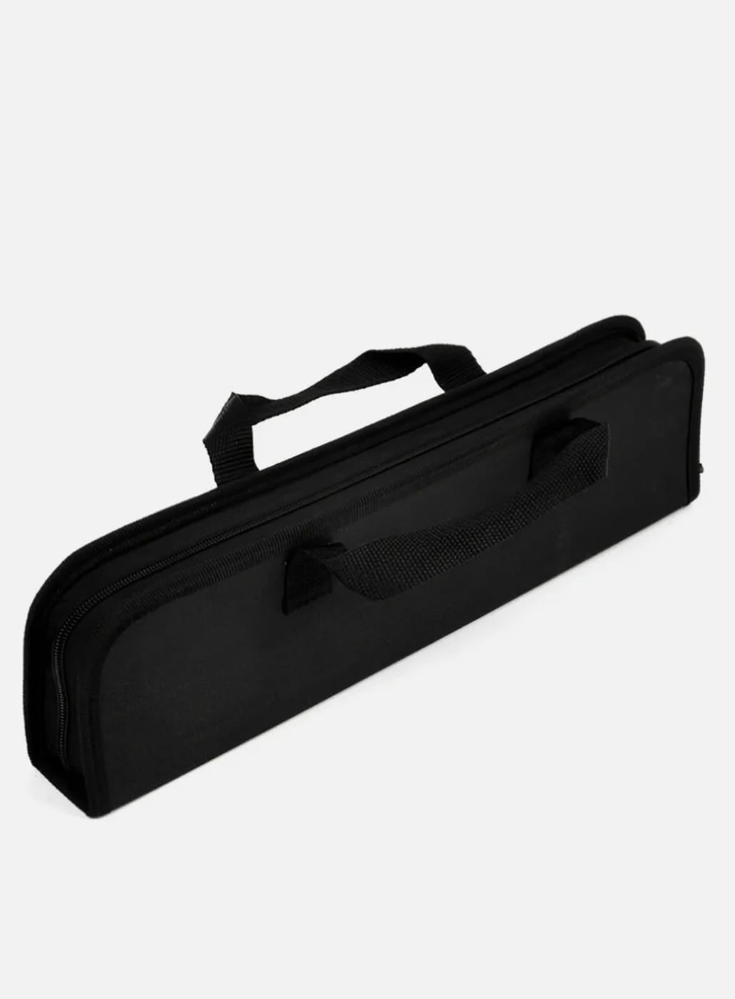 Black rectangular hard-shell case on a white background