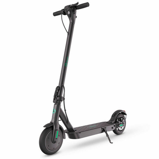 Black electric scooter on a white background