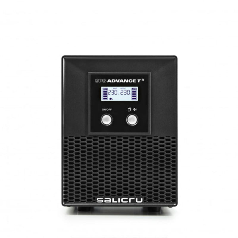 Black power supply unit with digital display on a white background