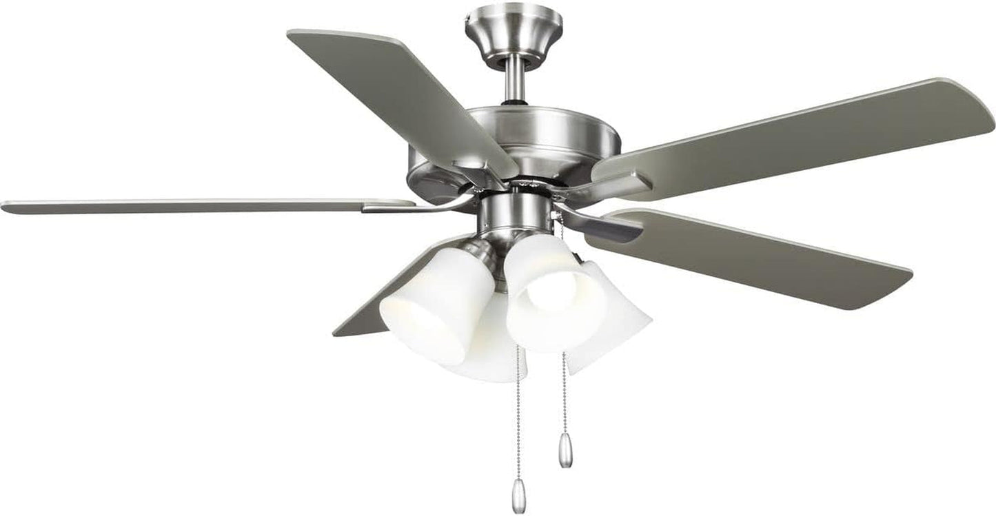 Air Pro Brushed Nickel 52 Inch Sophisticated Ceiling Fan