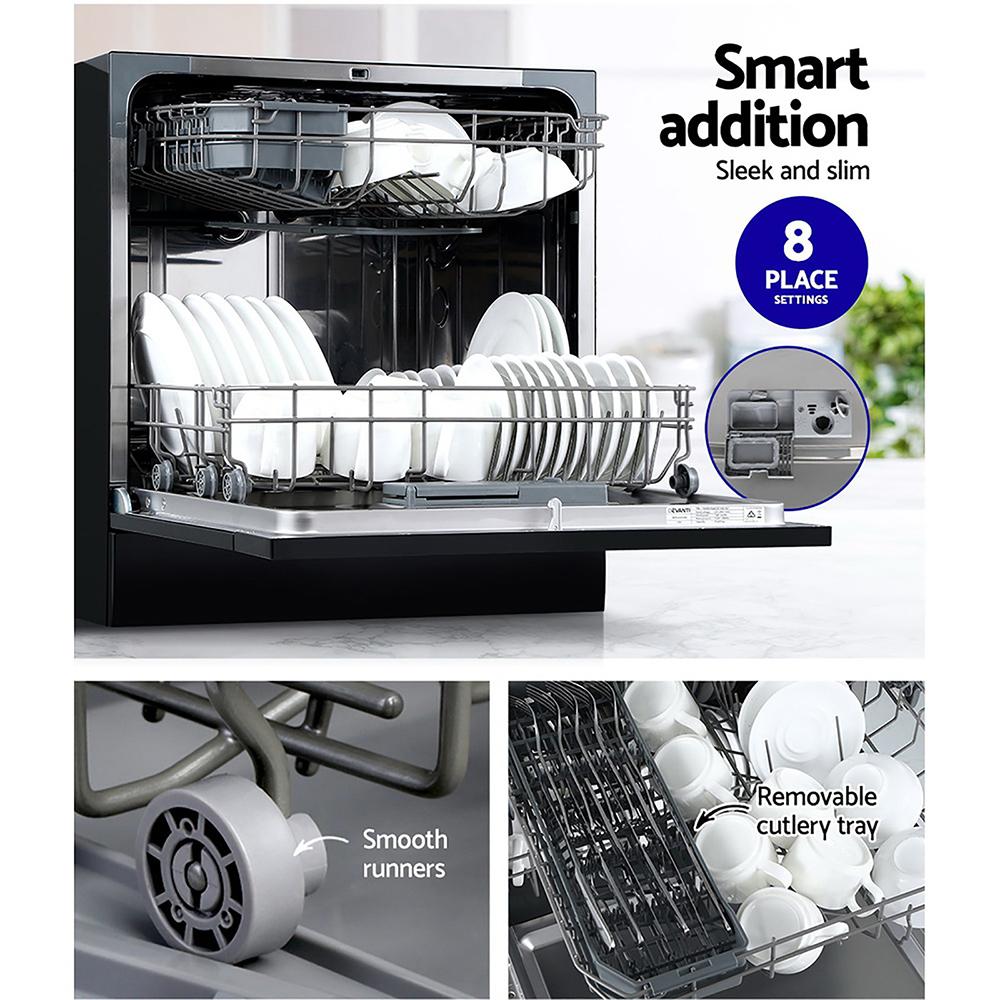 Devanti Benchtop Dishwasher Counter Bench Top Freestanding Dish Washer