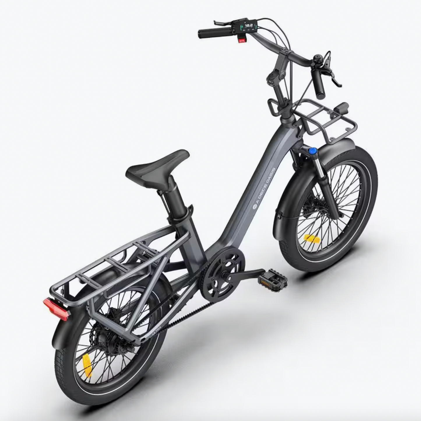 Gray electric bike on a white background
