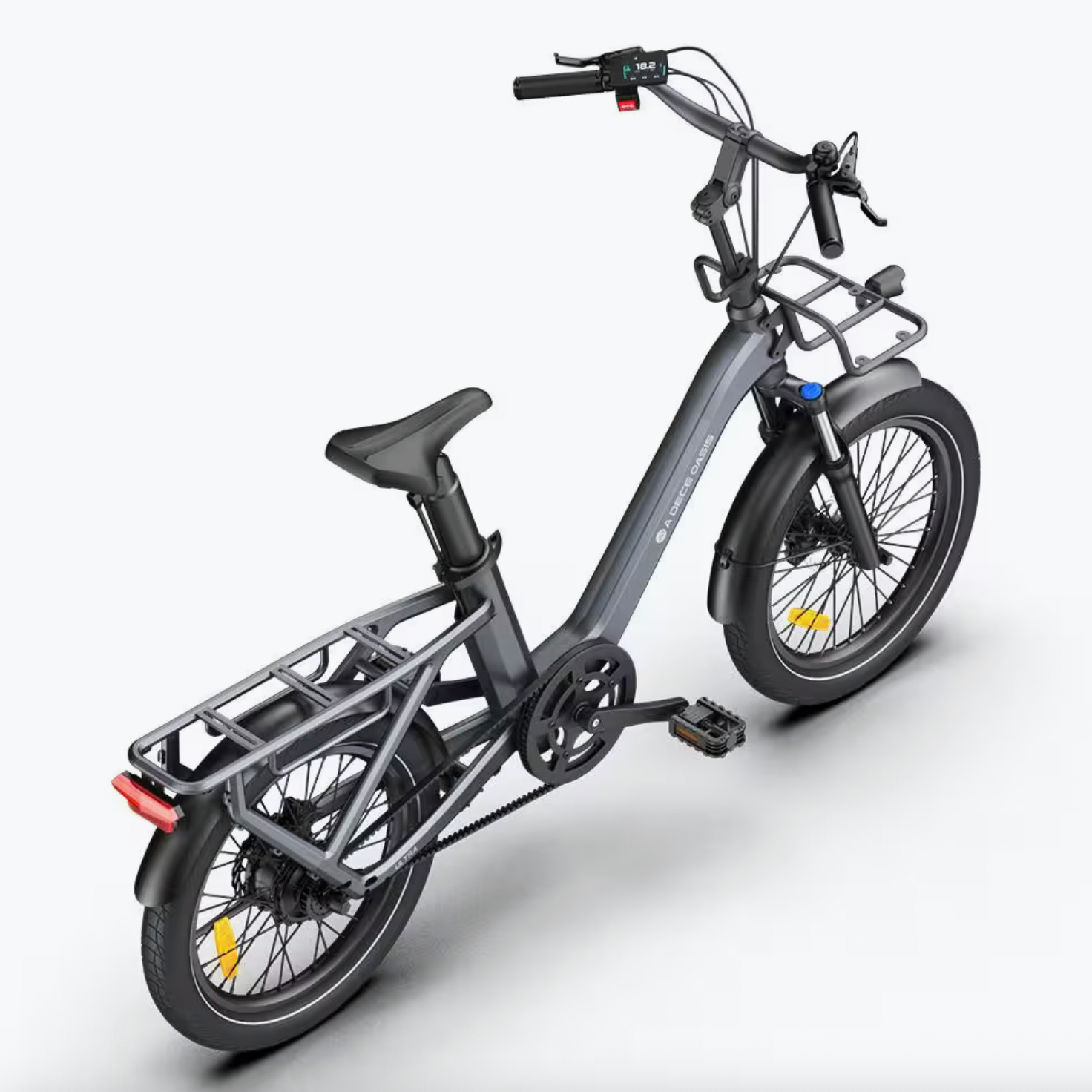 Gray electric bike on a white background