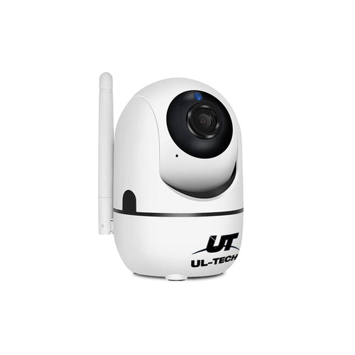 White security camera with UL-TECH branding on a white background
