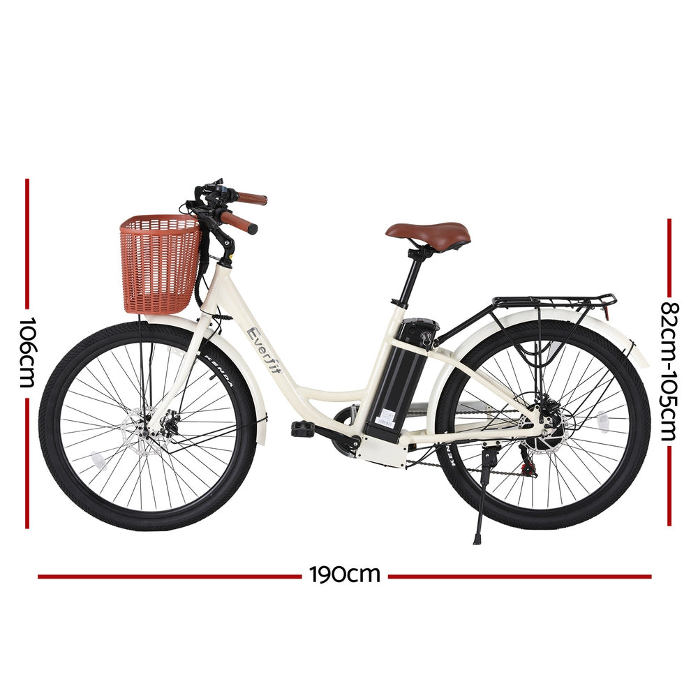 NNEDSZ 26" Electric Bike City Bicycle eBike e-Bike Commuter w/ Battery WH