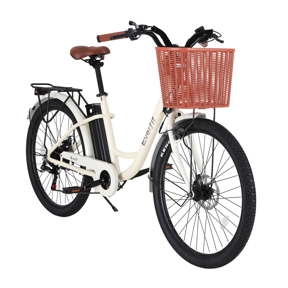 NNEDSZ 26" Electric Bike City Bicycle eBike e-Bike Commuter w/ Battery WH