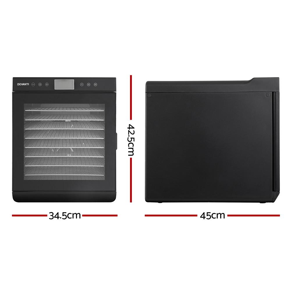 Devanti Food Dehydrators Stainless Steel Jerky Dehydrator Fruit Dryer