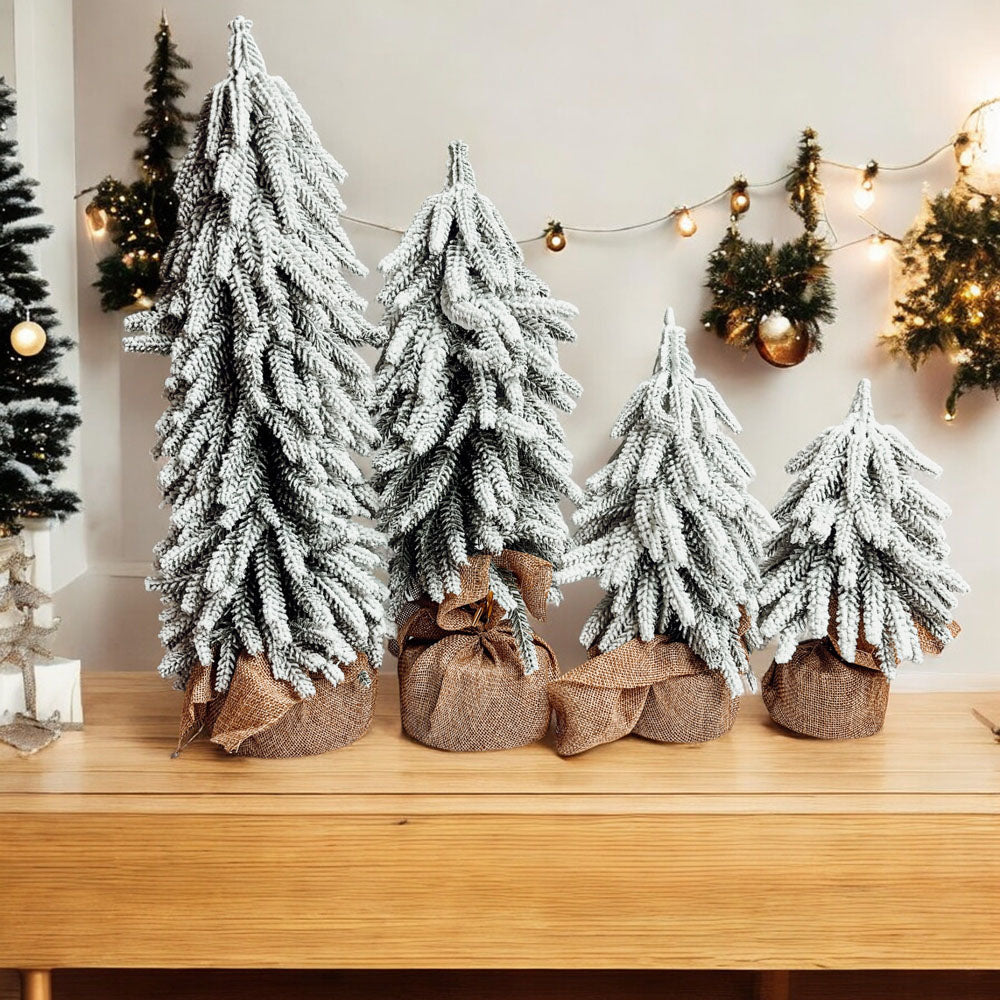 Snow Trees | Flocked Christmas Tree Decor Sets