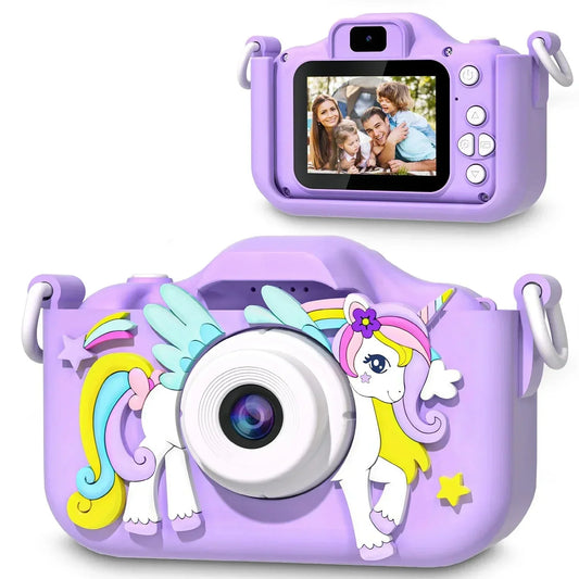 Axis-Dynamics | Kids Mini Camera Unicorn 1080P Hd 2-Inch Screen
