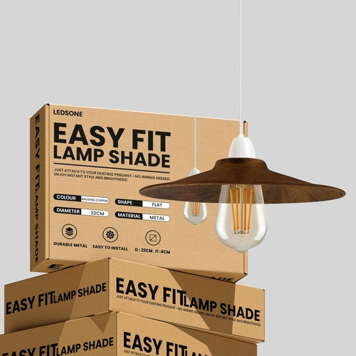 Easy Fit Lampshades Flat Ceiling Light Shades 22cm ~1395