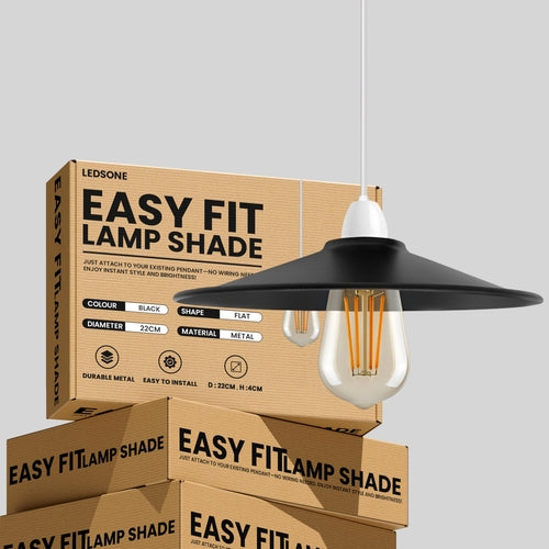 Easy Fit Lampshades Flat Ceiling Light Shades 22cm ~1395
