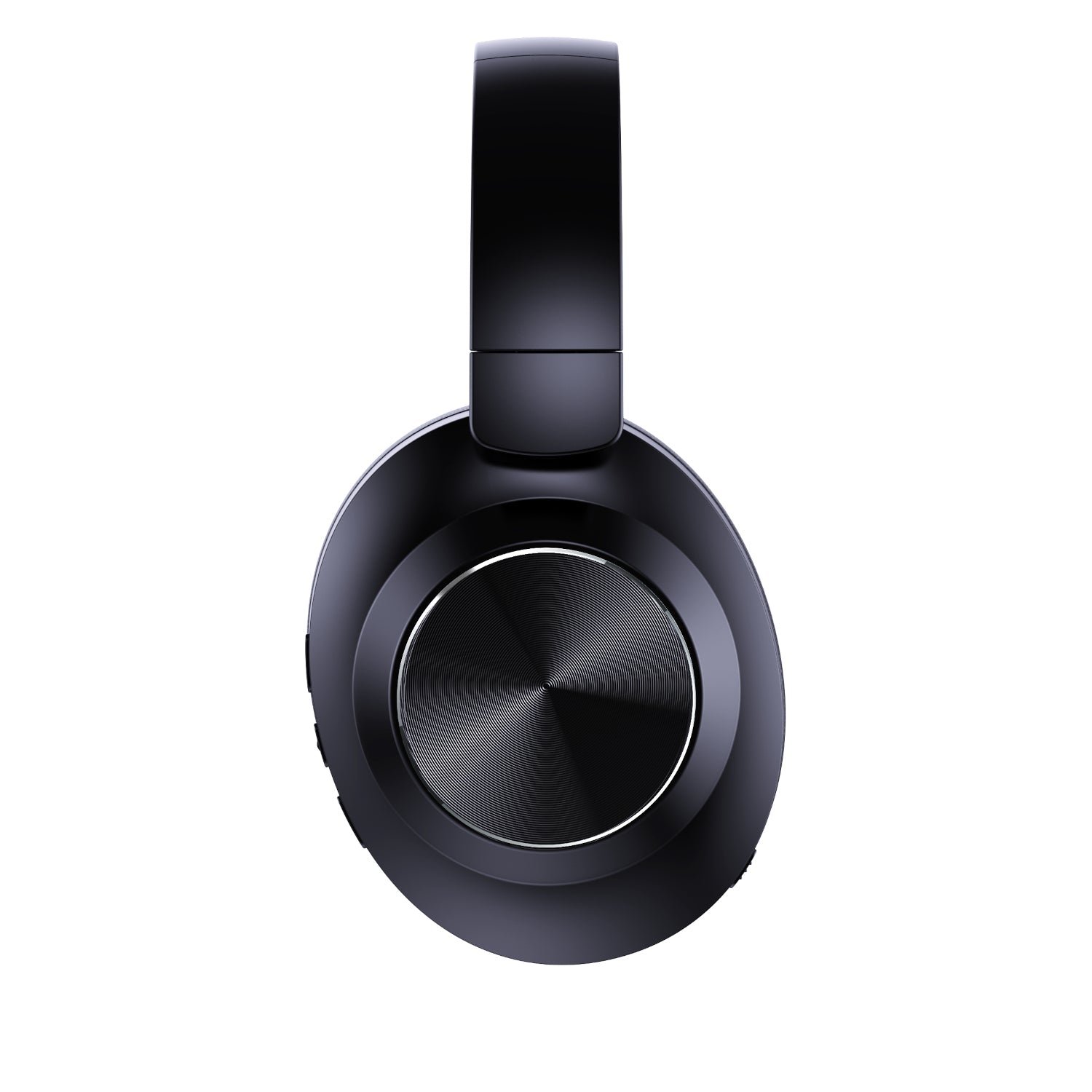 Black over-ear headphones on a white background