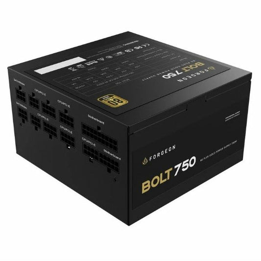 Black power supply unit with 'Bolt 750' branding on a white background