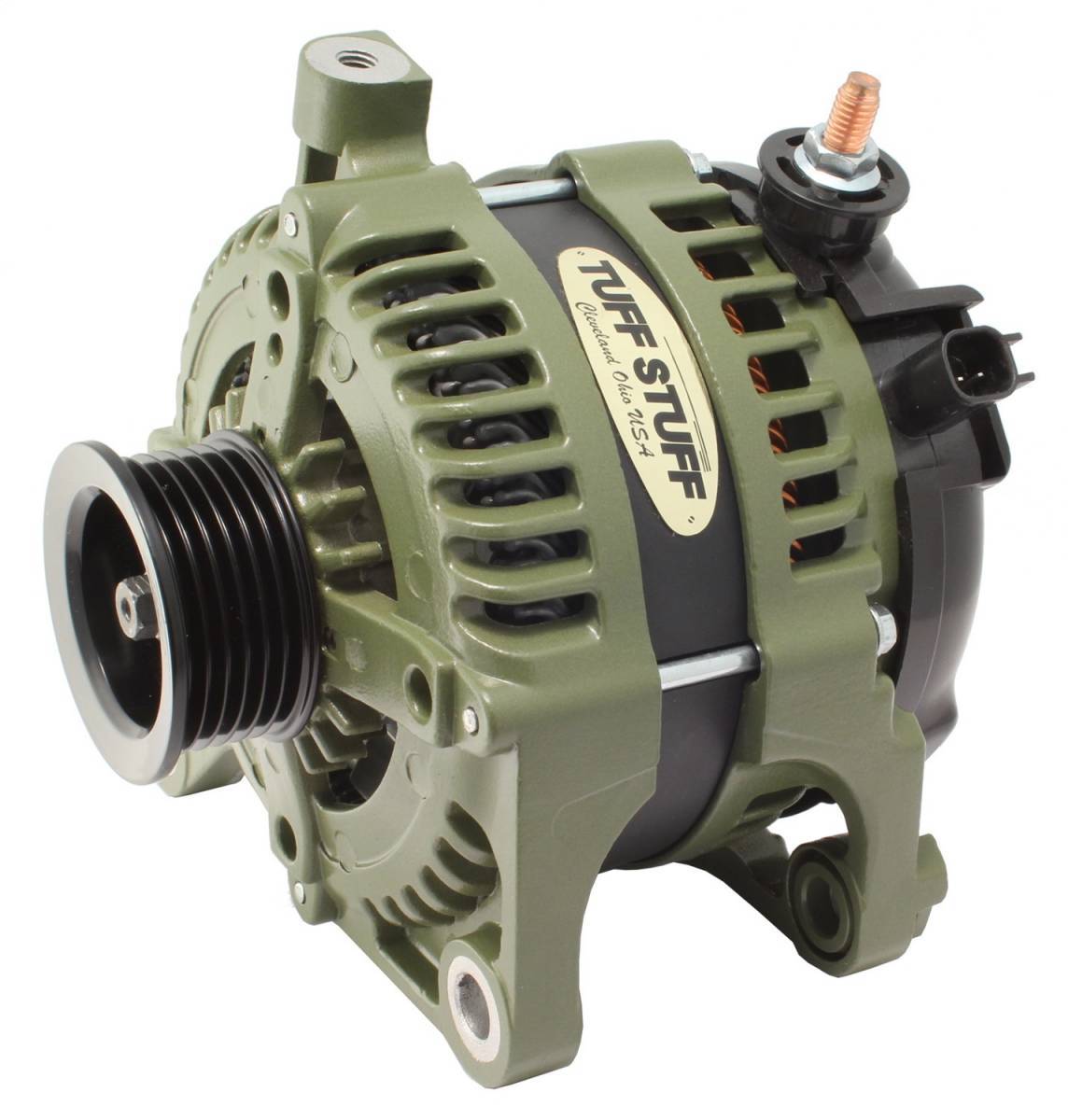 Tuff Stuff alternator on a white background. Best automotive parts and accessory online shop. Axis-Dynamics