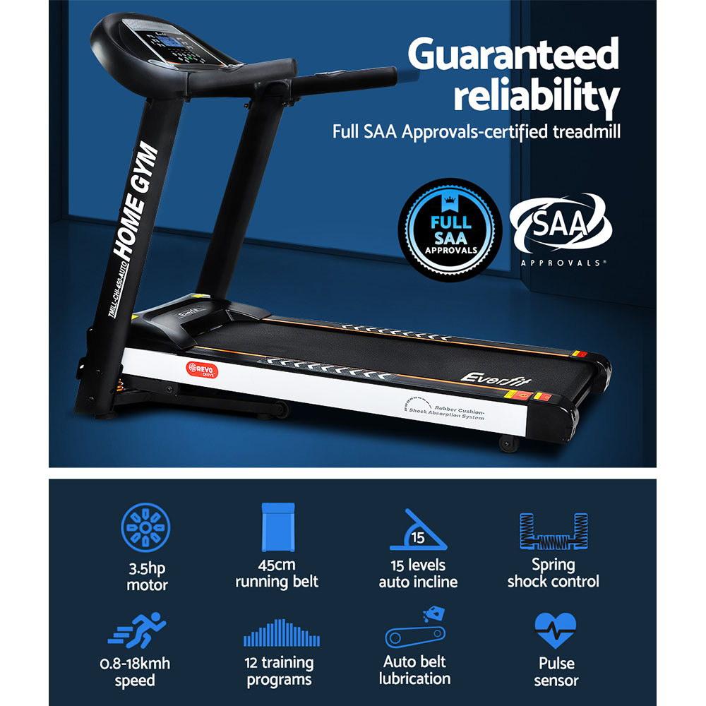Axis-Dynamics | Everfit Treadmill Electric Auto Incline Home Gym Fitness Exercise