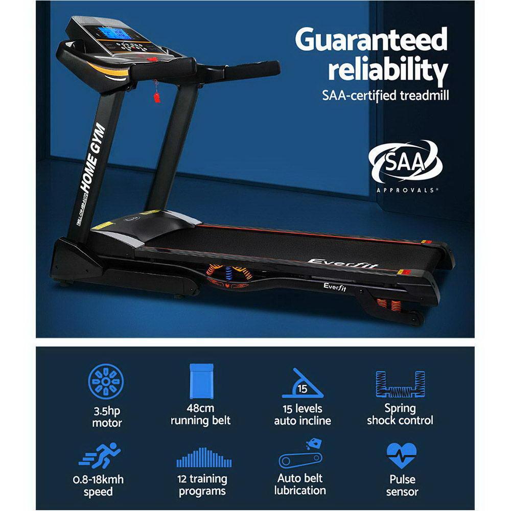 Everfit Treadmill Electric Auto Incline Home Gym Fitness Exercise