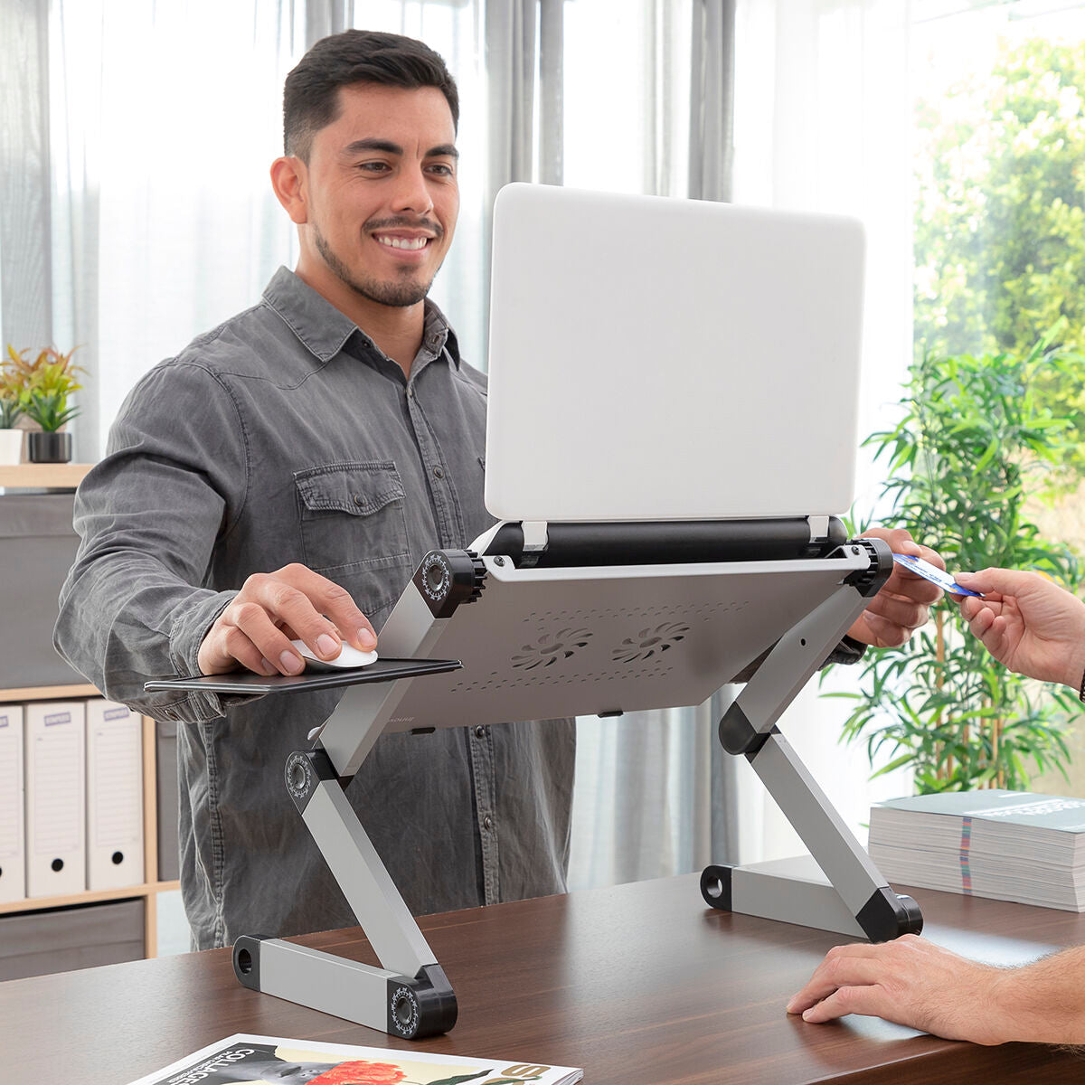 Axis-Dynamics | Adjustable Multi-position Laptop Table Omnible InnovaGoods