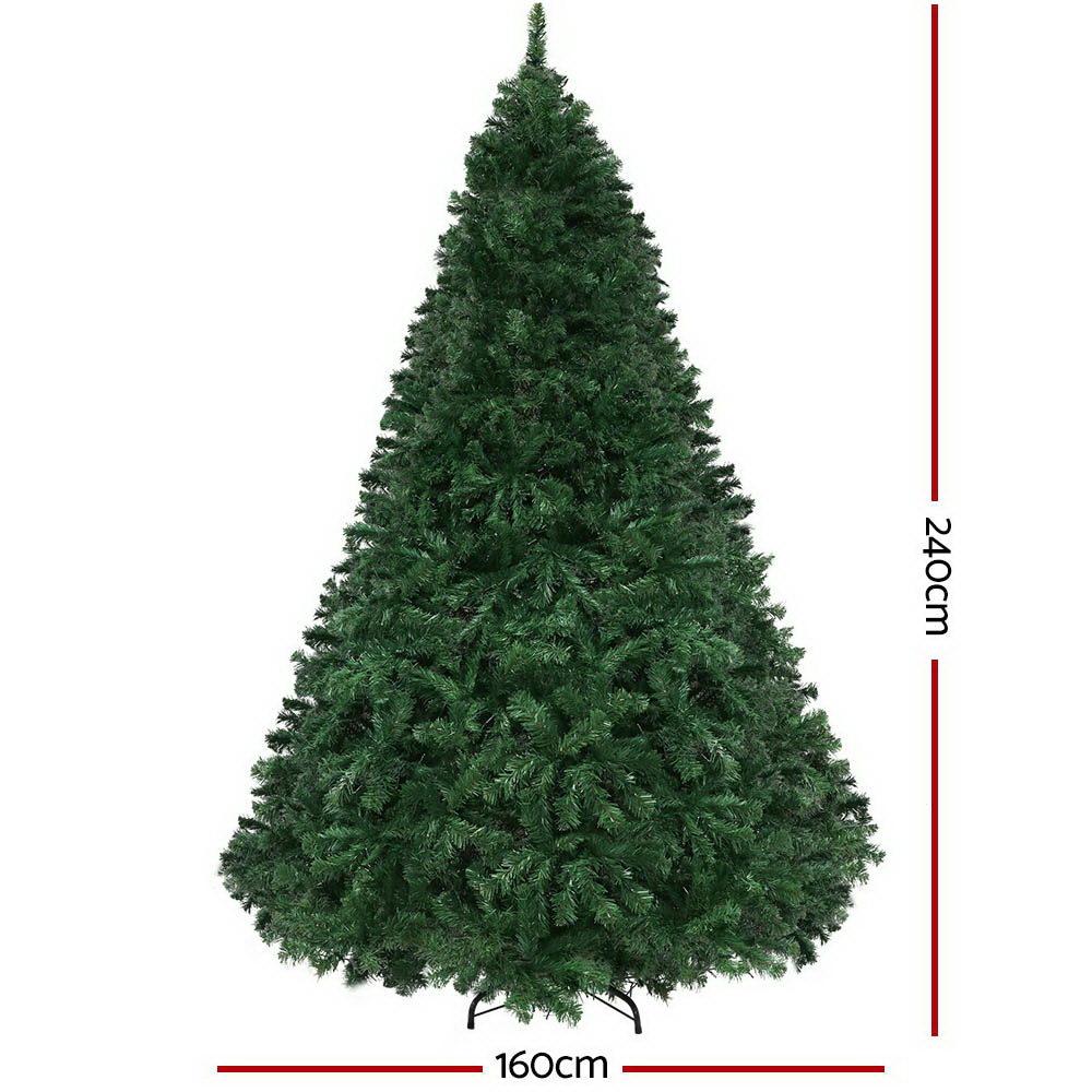 Jingle Jollys Christmas Tree LED 2.4M 8FT Xmas Decorations Green Home