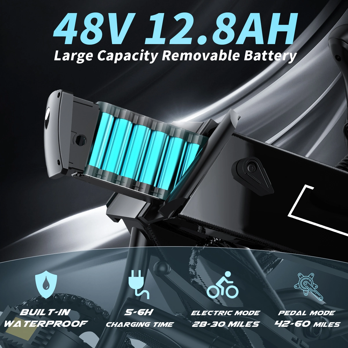 Electric bikes for hilly terrain with strong torque Electric Bike 750W Motor Fat Tire Ebike with Samsung 48V Battery | Axis-Dynamics