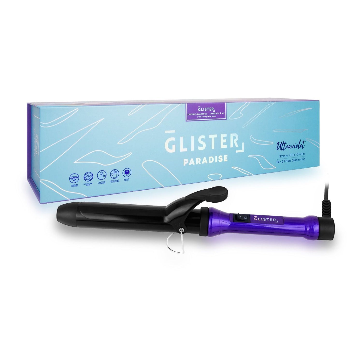 Paradise 32mm Max Volume Clip Curler - Ultraviolet