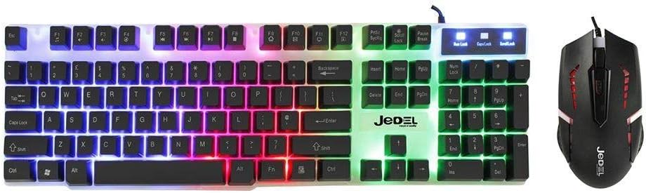 Gaming keyboard and mouse set with RGB lighting on a white background. Best computer parts and accessories online shop Axis-Dynamics 