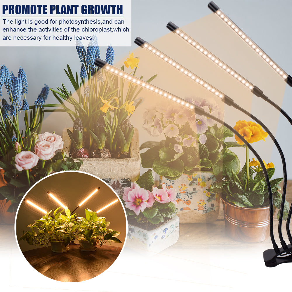Warm White 3000K 80LED 5V Four-tube Flat Clip Plant Light