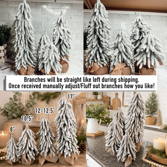 Snow Trees | Flocked Christmas Tree Decor Sets