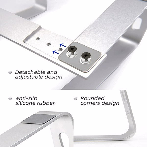 Detachable and adjustable design feature with anti-slip silicone rubber and rounded corners on a white background. Computer parts and accessories for sale. Axis-Dynamics