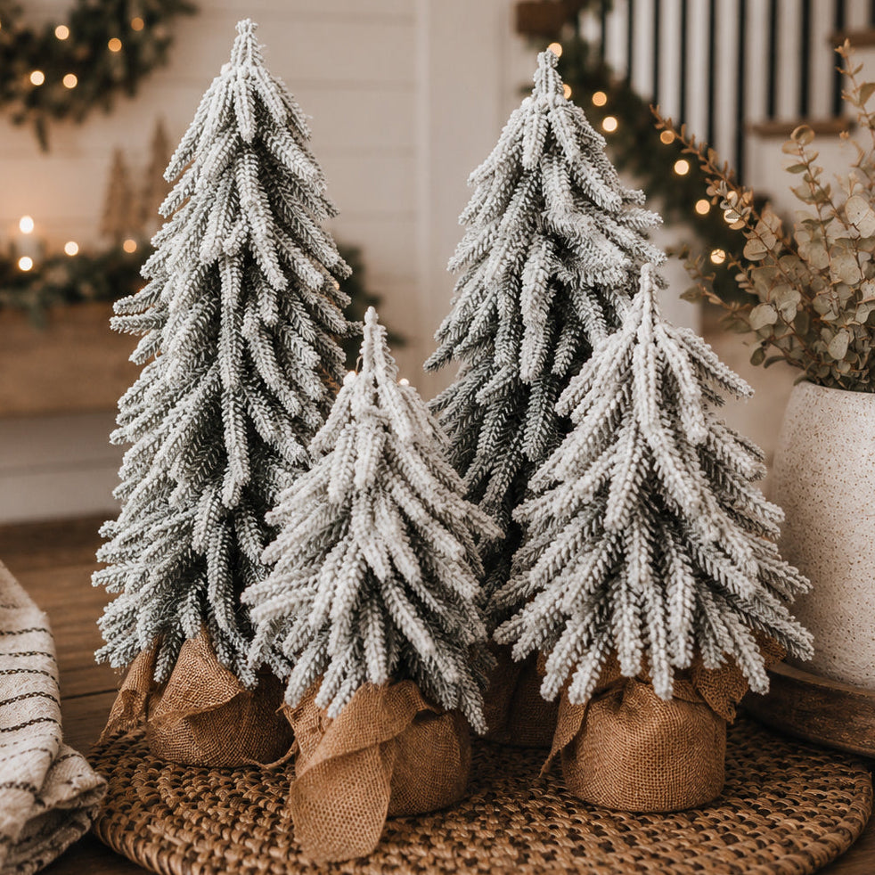 Snow Trees | Flocked Christmas Tree Decor Sets