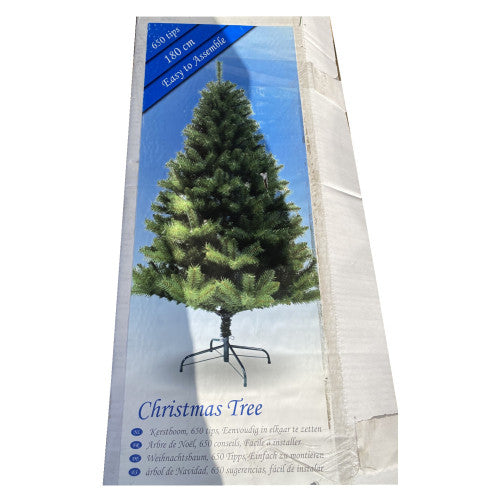 Christmas tree packaging with a tree image on a white background