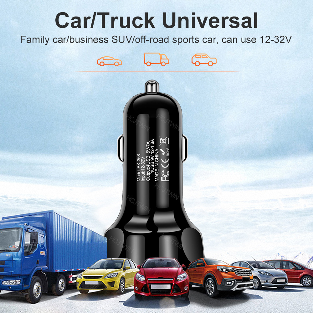 4 USB Car Charger Fast 7A QC3.0 Quick Car Chargr Adapter | Axis-Dynamics
