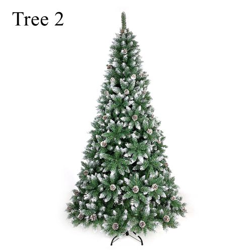 Decorative Christmas tree with snow-like texture on a white background