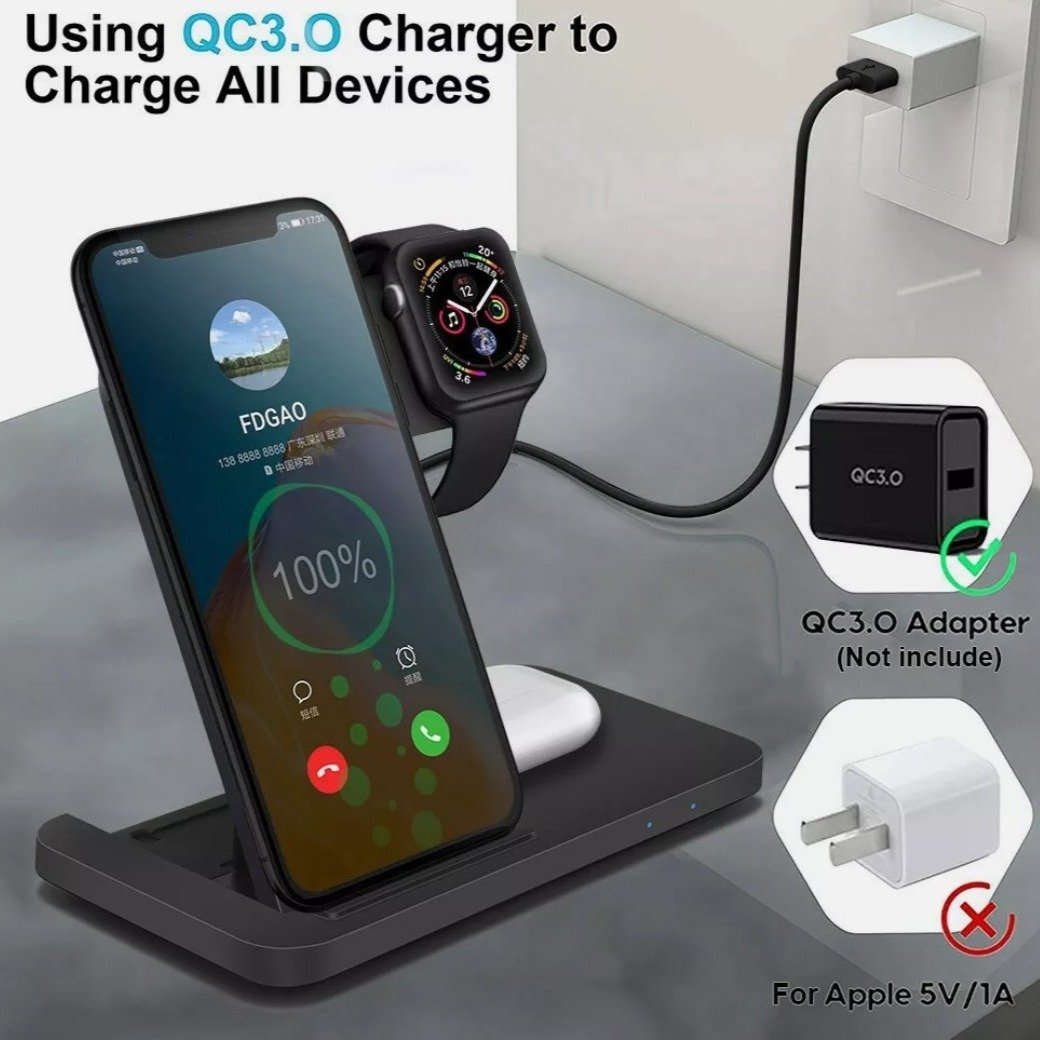 Ninja Dragons 3 in1 Wireless Foldable Charging Station | Axis-Dynamics