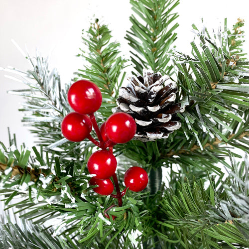 Axis-Dynamics | Artificial PVC Flocked Christmas Tree 7FT Snow Hinged Christmas Tree