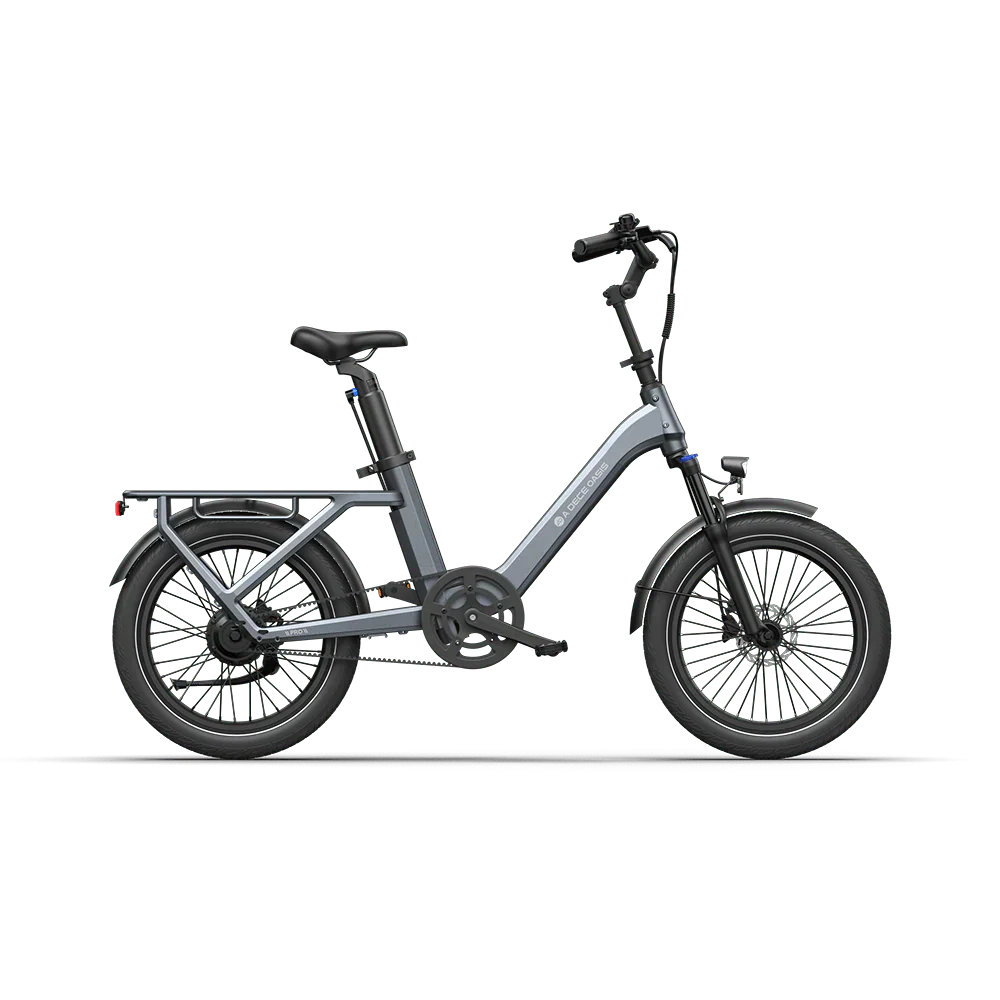 Gray electric bike on a white background
