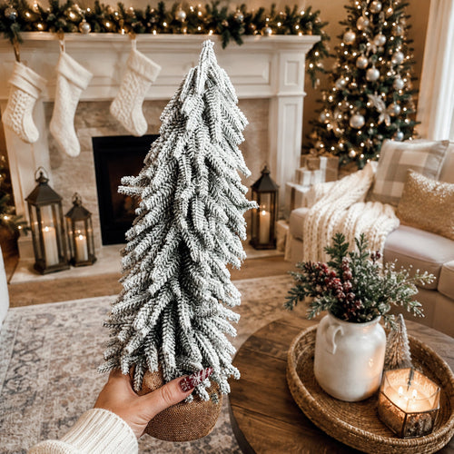 Snow Trees | Flocked Christmas Tree Decor Sets