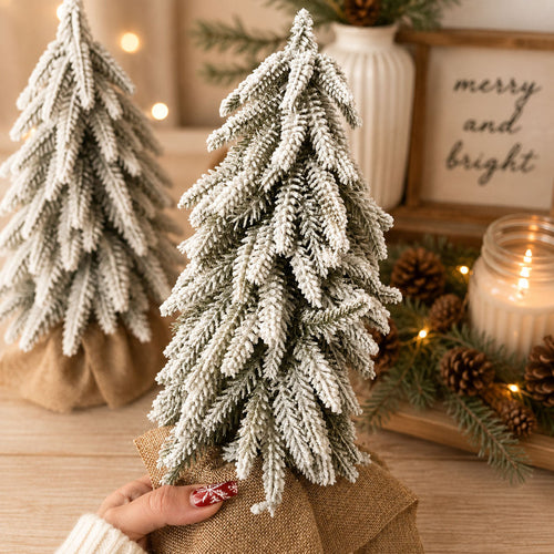 Snow Trees | Flocked Christmas Tree Decor Sets